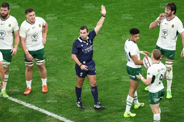 291125 - Wales v South Africa - Quilter Nations Series - Referee Luc Ramos