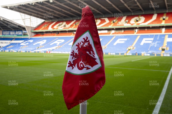 070923 - Wales v South Korea - International Friendly - Wales corner flag at the Cardiff City Stadium