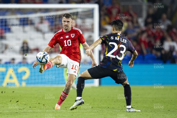 070923 - Wales v South Korea - International Friendly - Aaron Ramsey of Wales in action