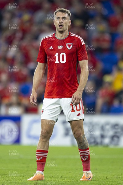 070923 - Wales v South Korea - International Friendly - Aaron Ramsey of Wales in action