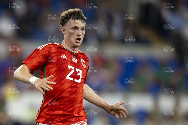 070923 - Wales v South Korea - International Friendly - Nathan Broadhead of Wales of Wales in action