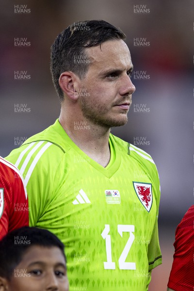 070923 - Wales v South Korea - International Friendly - Wales goalkeeper Danny Ward during the national anthem