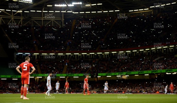 111018 - Wales v Spain - International Friendly Football - Wales fans light up the crowd with their phones
