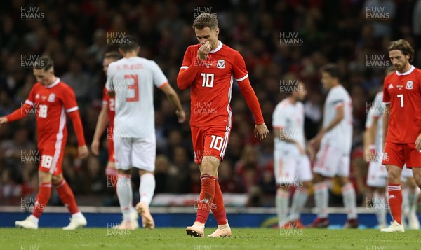 111018 - Wales v Spain - International Friendly - Dejected Aaron Ramsey of Wales