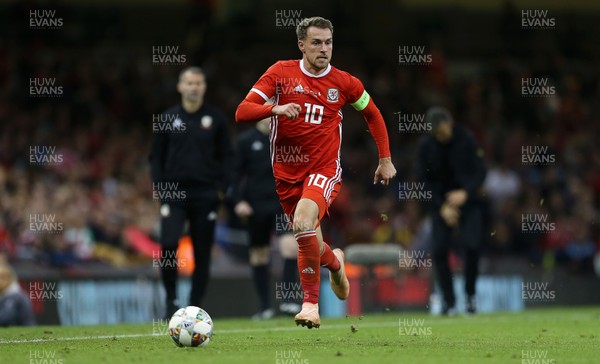 111018 - Wales v Spain - International Friendly - Aaron Ramsey of Wales