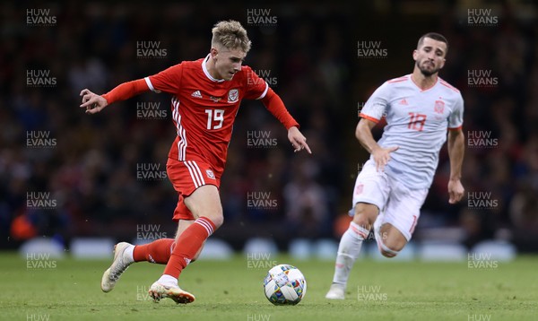 111018 - Wales v Spain - International Friendly - David Brooks of Wales