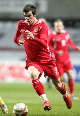 03.03.10 ... Wales v Sweden, Friendly International, Swansea -  Wales' Gareth Bale     