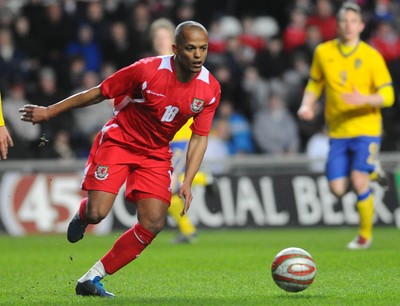 03.03.10 - International Football Friendly, Wales v Sweden Wales' Rob Earnshaw 