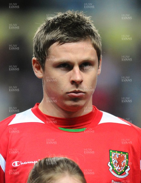03.03.10 - International Football Friendly, Wales v Sweden Wales' Simon Church 