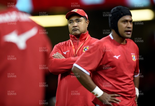 171118 - Wales v Tonga - Under Armour Series -  Tonga head coach Toutai Kefu