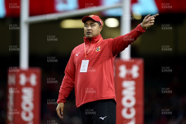 171118 - Wales v Tonga - Under Armour Series -  Tonga head coach Toutai Kefu