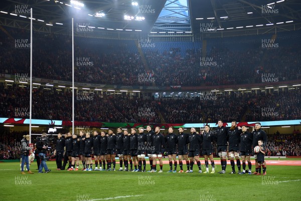 171118 - Wales v Tonga - Under Armour Series -  Wales line up for the anthems