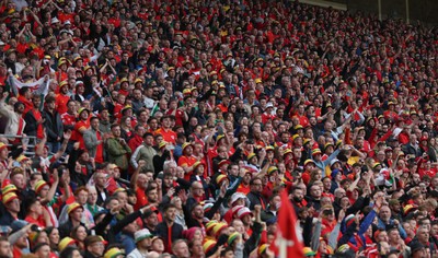 050622 -  Wales v Ukraine, World Cup Qualifying Play Off Final - Fans celebrate as Wales reach the World Cup Finals