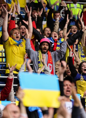 050622 -  Wales v Ukraine, World Cup Qualifying Play Off Final - Ukrainian fans ahead of the match