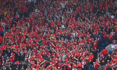 050622 -  Wales v Ukraine, World Cup Qualifying Play Off Final - Wales fans ahead of the match