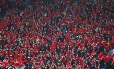 050622 -  Wales v Ukraine, World Cup Qualifying Play Off Final - Wales fans ahead of the match