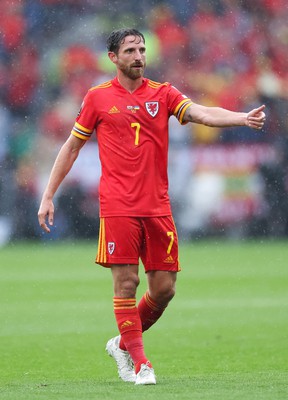 050622 -  Wales v Ukraine, World Cup Qualifying Play Off Final - Joe Allen of Wales during the match