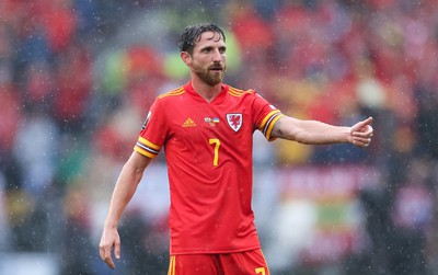 050622 -  Wales v Ukraine, World Cup Qualifying Play Off Final - Joe Allen of Wales during the match