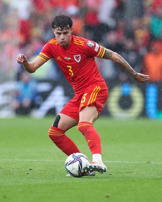 050622 -  Wales v Ukraine, World Cup Qualifying Play Off Final - Neco Williams of Wales in action during the match