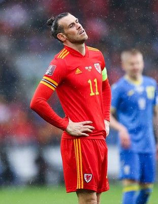 050622 -  Wales v Ukraine, World Cup Qualifying Play Off Final - Gareth Bale of Wales in action during the match