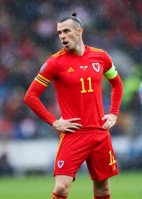 050622 -  Wales v Ukraine, World Cup Qualifying Play Off Final - Gareth Bale of Wales in action during the match