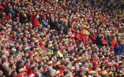 050622 -  Wales v Ukraine, World Cup Qualifying Play Off Final -Wales fans during the match