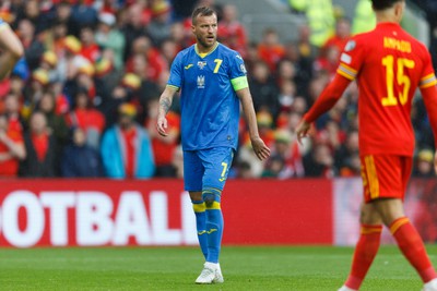 050622 -  Wales v Ukraine, World Cup Qualifying Play Off Final - Andriy Yarmolenko ofUkraine