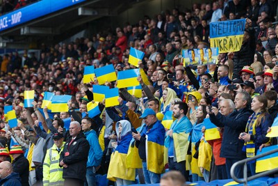 050622 -  Wales v Ukraine, World Cup Qualifying Play Off Final - Ukraine fans and supporters before the match