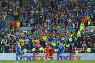 050622 -  Wales v Ukraine, World Cup Qualifying Play Off Final - Ukraine fans and supporters