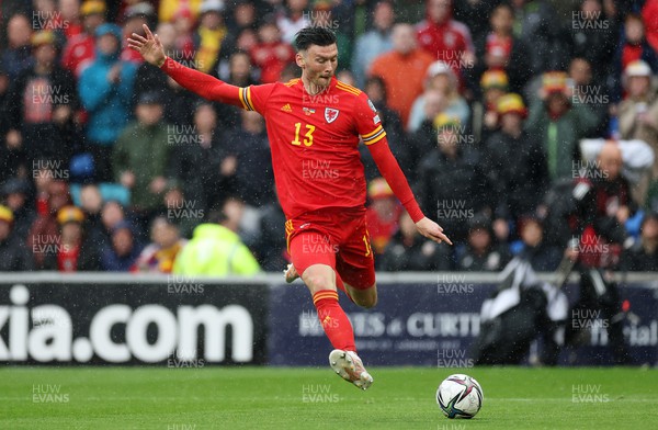 050622 -  Wales v Ukraine, World Cup Qualifying Play Off Final - Kieffer Moore of Wales