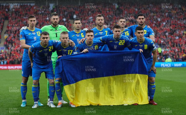 050622 -  Wales v Ukraine, World Cup Qualifying Play Off Final - The Ukraine team pose for a photograph ahead of the match