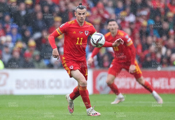 050622 -  Wales v Ukraine, World Cup Qualifying Play Off Final - Gareth Bale of Wales in action during the match