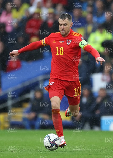 050622 -  Wales v Ukraine, World Cup Qualifying Play Off Final - Aaron Ramsey of Wales in action during the match
