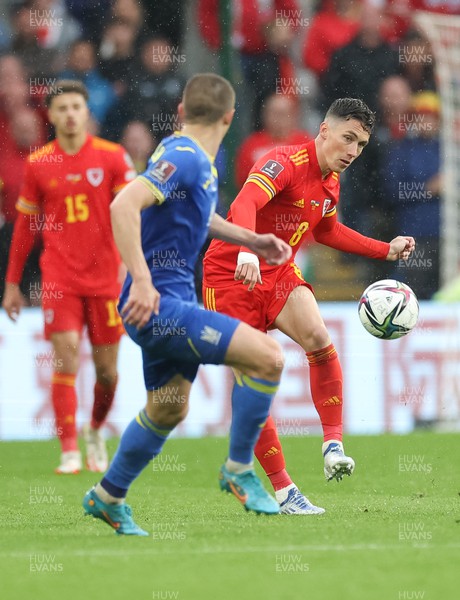 050622 -  Wales v Ukraine, World Cup Qualifying Play Off Final - Harry Wilson of Wales plays the ball forward