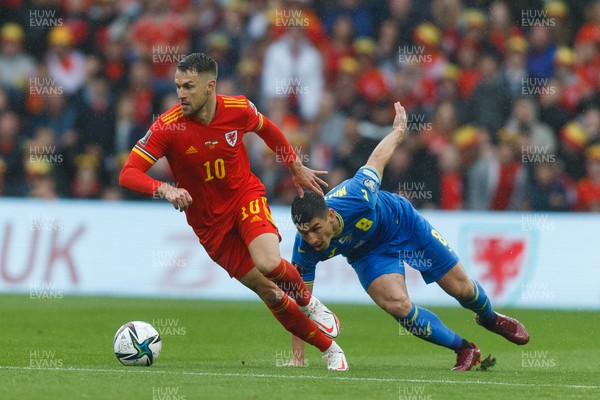 050622 -  Wales v Ukraine, World Cup Qualifying Play Off Final - Aaron Ramsey of Wales