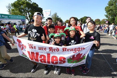 131019 - Wales v Uruguay - Rugby World Cup - Wales fans ahead of kick off