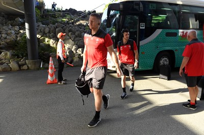 131019 - Wales v Uruguay - Rugby World Cup - Pool D - Bradley Davies of Wales arrives at the stadium