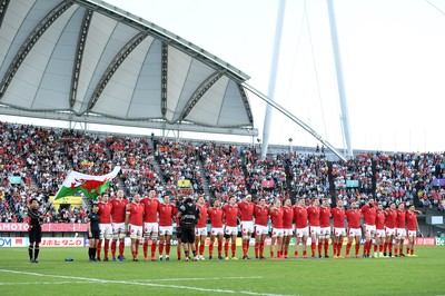 131019 - Wales v Uruguay - Rugby World Cup - Pool D - Wales sing the anthem