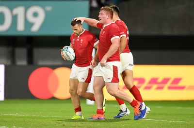 131019 - Wales v Uruguay - Rugby World Cup - Pool D - Gareth Davies of Wales after scoring a try