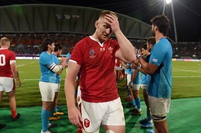 131019 - Wales v Uruguay - Rugby World Cup - Pool D - Bradley Davies of Wales at full time