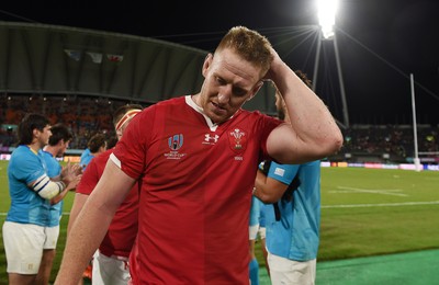 131019 - Wales v Uruguay - Rugby World Cup - Pool D - Bradley Davies of Wales at full time