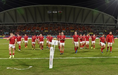 131019 - Wales v Uruguay - Rugby World Cup - Pool D - Wales walk off the field at full time