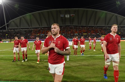 131019 - Wales v Uruguay - Rugby World Cup - Pool D - Ross Moriarty of Wales walks off the field at full time