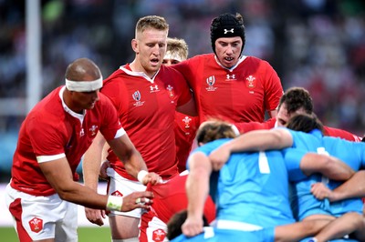 131019 - Wales v Uruguay - Rugby World Cup - Bradley Davies and Adam Beard of Wales