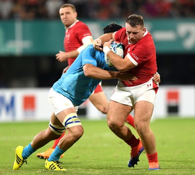 131019 - Wales v Uruguay - Rugby World Cup - Dillon Lewis of Wales