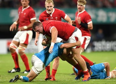 131019 - Wales v Uruguay - Rugby World Cup - Dillon Lewis of Wales