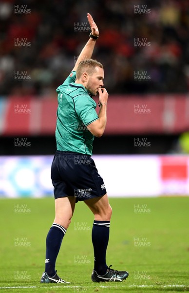 131019 - Wales v Uruguay - Rugby World Cup - Referee Angus Gardner