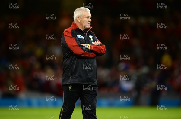 200915 - Wales v Uruguay - Rugby World Cup 2015 -Wales coach Warren Gatland