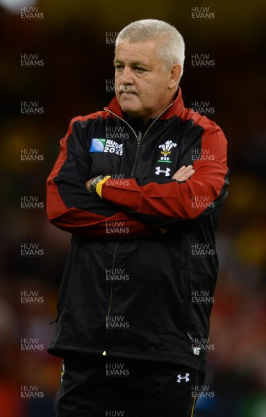 200915 - Wales v Uruguay - Rugby World Cup 2015 -Wales coach Warren Gatland