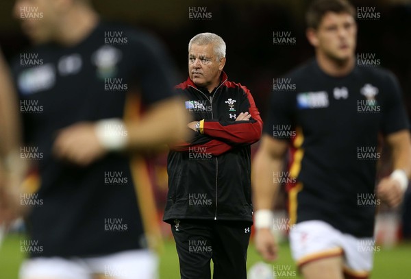 200915 - Wales v Uruguay - Rugby World Cup 2015 - Coach Warren Gatland